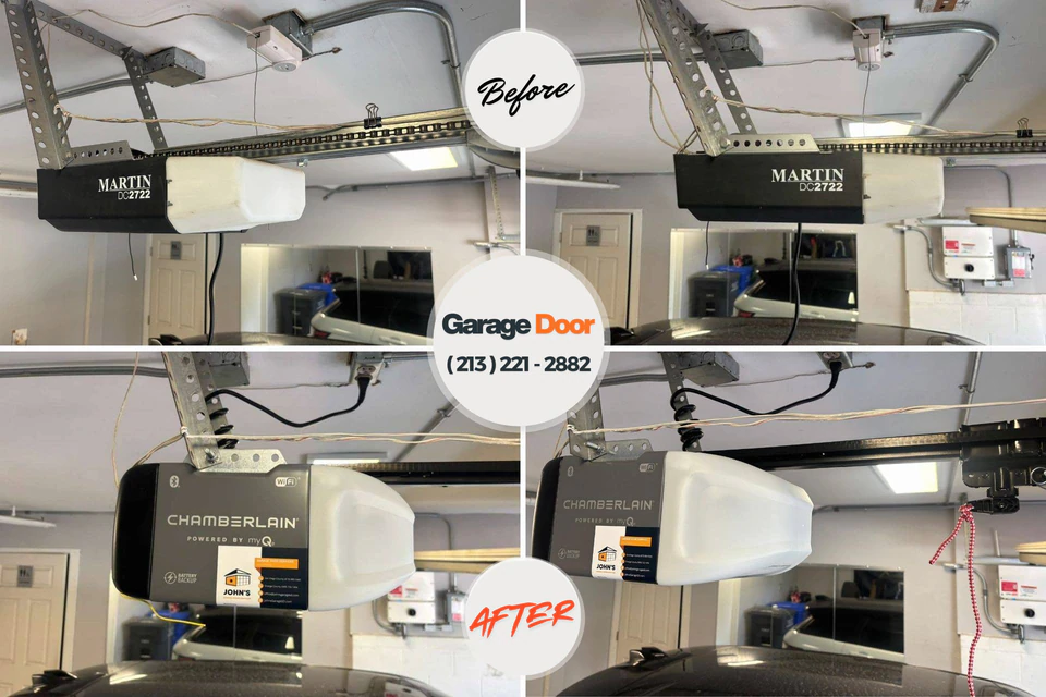 Before and after: garage door repair 32563